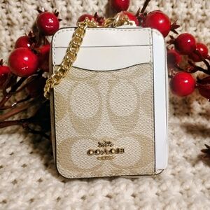 NWT Coach Zip Card Case In Signature Canvas 🎁🎄